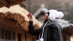 Winter woman China asians models Korean Bang Eun Young