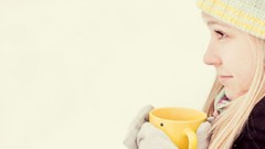 Winter woman hats gloves blondes scarfs