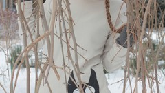 Winter woman jeans models ukrainian Met-Art magazine Milena D