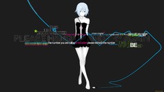 Wire blue hair anime girls Simple Background