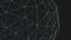 wireframe low poly geometry abstract Minimalism black Sphere cgi