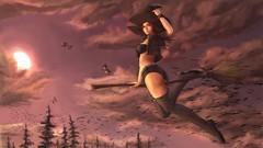 Witches brooms underwear artwork