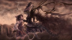 Witches hakurei reimu touhou artwork detached sleeves Japanese 