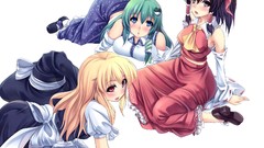 Witches hakurei reimu touhou kirisame marisa miko detached 