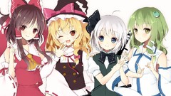 Witches konpaku youmu kochiya sanae hakurei reimu touhou 