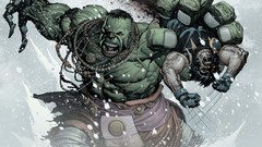 Wolverine battles ripped Hulk
