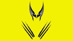 Wolverine comics yellow background minimalistic