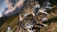Wolves 1974 artwork fantasy art