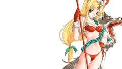 Wolves anime girls Simple Background soft shading inumimi