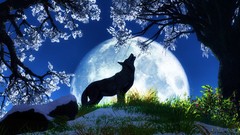 Wolves full moon desing