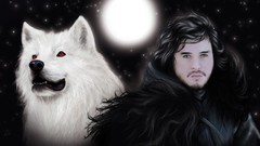 Wolves game of thrones artwork jon snow