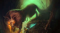 Wolves mythology Fenris fantasy art Vidar