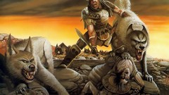 Wolves Swords fantasy art chris achilleos