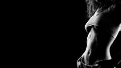 Woman abs greyscale