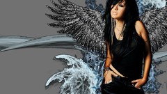 Woman abstract angels