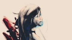 Woman abstract artwork traditional art