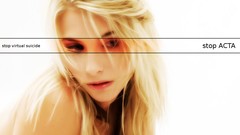 Woman abstract blondes protest acta