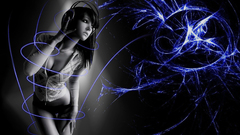 Woman abstract cleavage