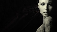 Woman abstract dark black