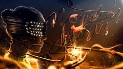 Woman abstract digital art fire girl