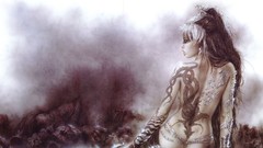 Woman abstract faces tattoos feminine five Hecate artwork 