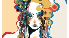 Woman abstract paintings