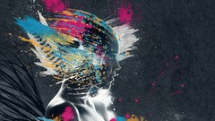 Woman abstract pi artwork digital art