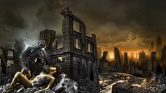 Woman abstract Robots dystopia