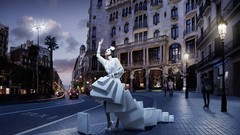 Woman abstract shopping cityscapes fashion photography