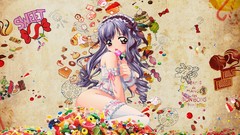 Woman abstract sweets (candies)