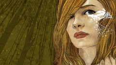 Woman abstract tears blondes artwork fantasy art