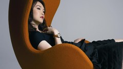 Woman Actress asians brunettes singers black dress Simple 