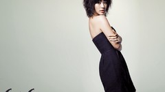 Woman Actress asians short hair bangs models photo shoot Korean 