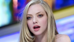 Woman Actress blondes blue eyes amanda seyfried open mouth