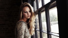 Woman Actress blondes brunettes models jennifer lawrence window 