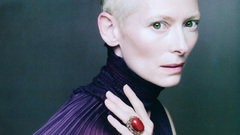 Woman Actress blondes green eyes tilda swinton pale skin