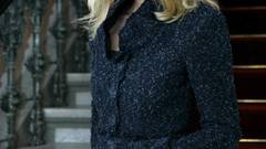 Woman Actress blondes Rosamund Pike stairways