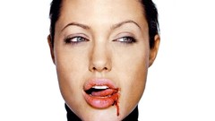 Woman Actress blood Angelina