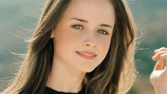 Woman Actress blue eyes brunettes alexis bledel