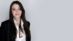 Woman Actress brunettes cleavage kat dennings open blouse