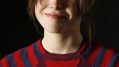 Woman Actress brunettes ellen page striped clothing