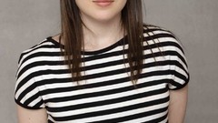 Woman Actress brunettes ellen page striped clothing