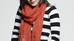 Woman Actress brunettes ellen page striped clothing
