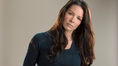 Woman Actress brunettes evangeline lilly Simple Background