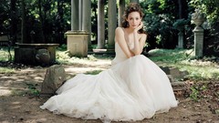 Woman Actress brunettes models emmy rossum wedding dresses
