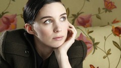 Woman Actress brunettes rooney mara hands on face