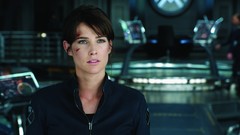 Woman Actress cobie smulders blue eyes brunettes uniforms 