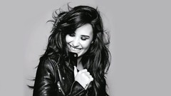 Woman Actress demi lovato singers photo shoot grayscale