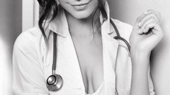 Woman Actress doctors odette annable grayscale House M.D. 