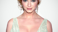 Woman Actress earrings green eyes christina hendricks redheads 